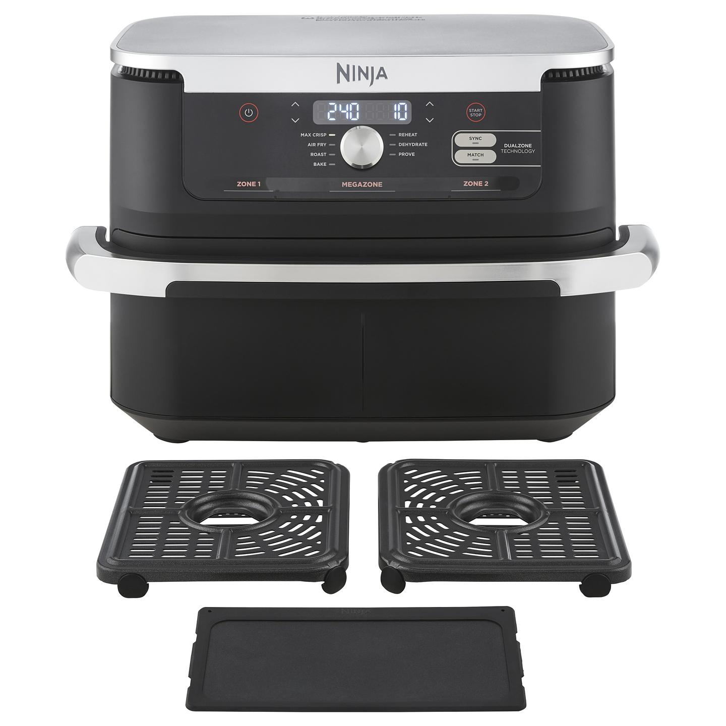 Fryer Ninja Foodi FlexDrawer AF500EU, 10,4 L, 2470 W, 2 Zona nga 5,2 L, 7 Funksione - Zezë/Bardhë - 10