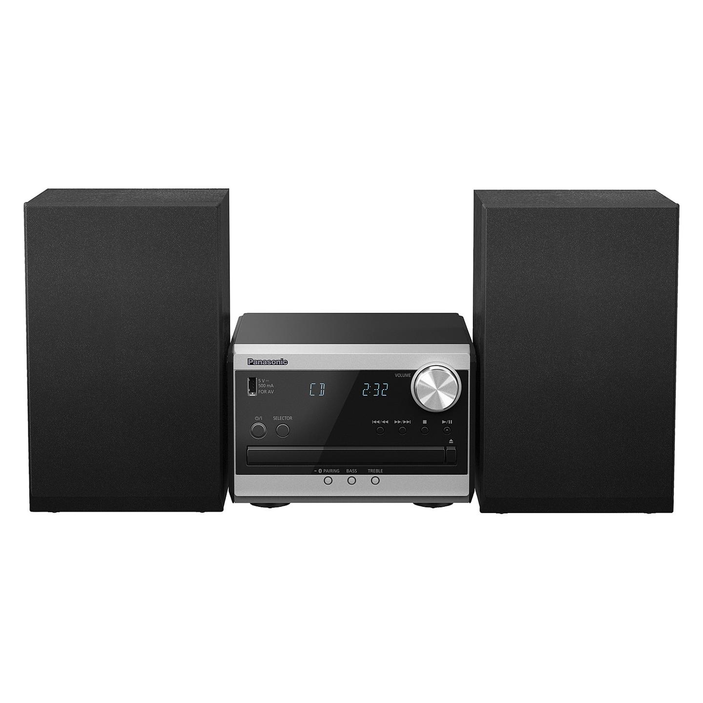Sistem Audio Panasonic SC-PM272, 20W, CD, DAB+, FM, Bluetooth, USB – Zezë/Argjend
