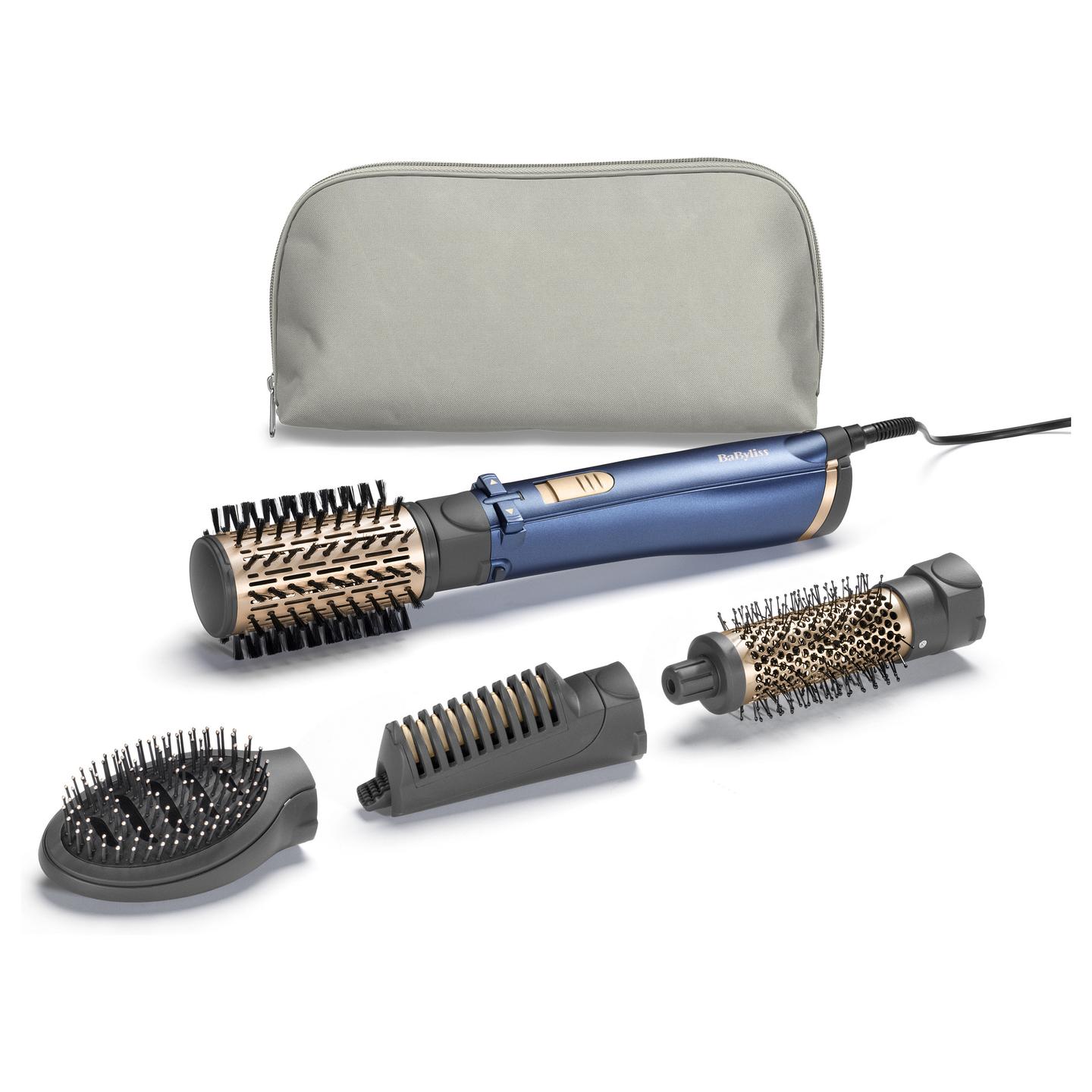 Furçë për Stilimin e Flokëve BaByliss AS965E / Style Pro 1000 / 1000W / 4 Aksesorë / Jonizim / 2 Temperatura – Blu