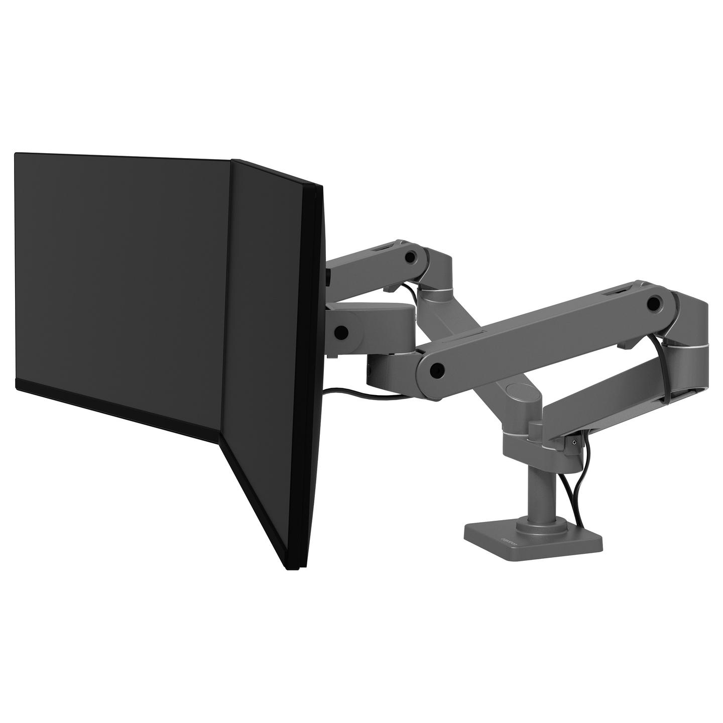 Mbajtëse për Monitor Ergotron LX Pro 45-686-293, 2 Monitorë, deri 27", 20kg, VESA 100x100mm - Gri e Errët, Zezë - 3