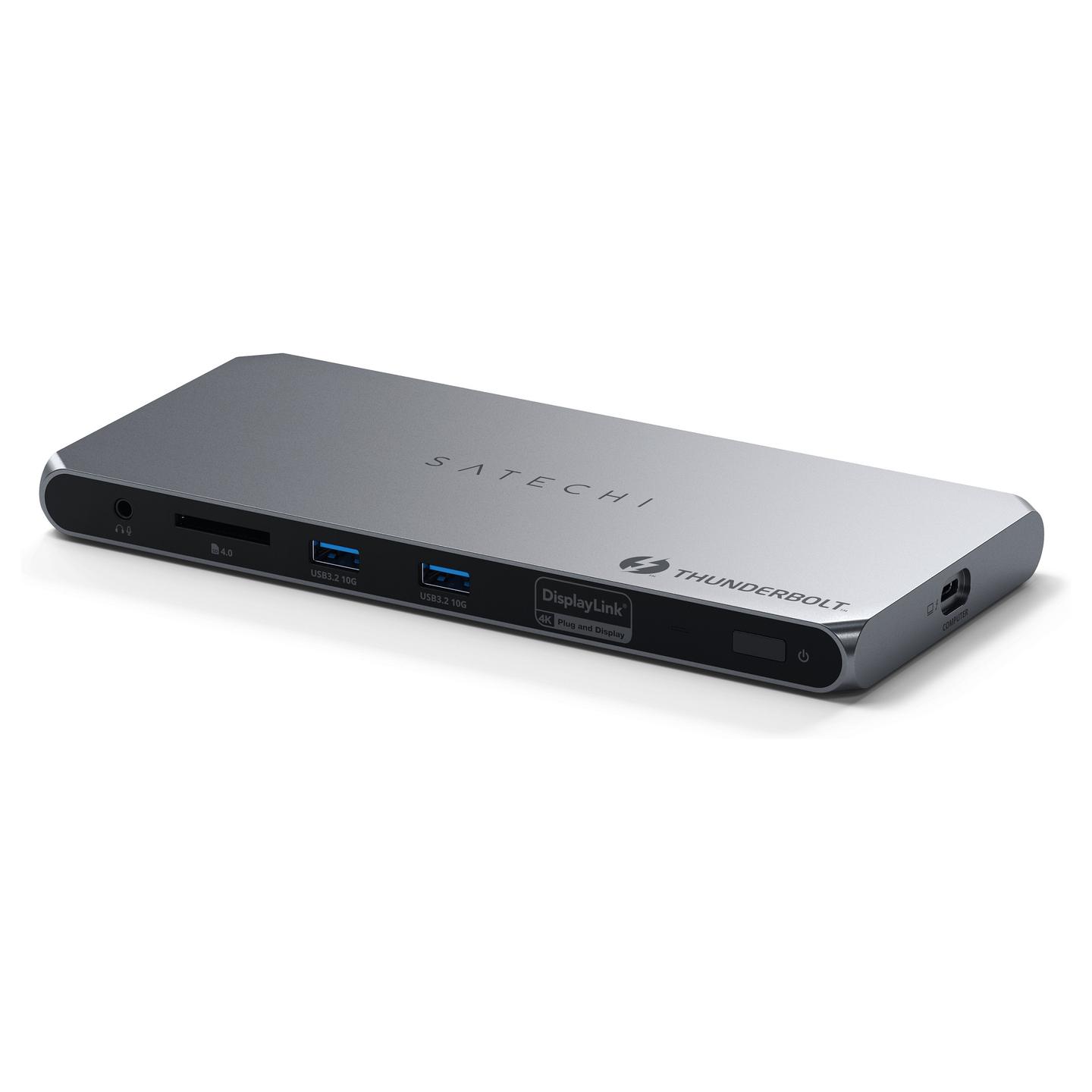 Docking Station Satechi ST-DT4MDM-EU / 3x Thunderbolt 4 / 2x USB-A / 2x HDMI / DisplayLink / Ethernet / SD / 96W PD / 180W – Hiri - 5