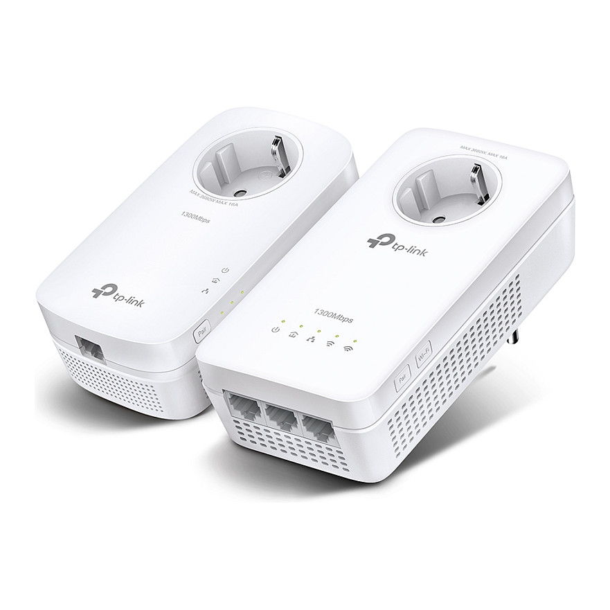 Power-LAN TP-Link TL-WPA8631P AV1300 Kit with AC1200 Wi-Fi / Gigabit Ethernet / and Pass-Through Socket
