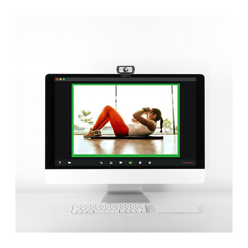 Webcam LogiLink UA0377 / Full HD 1080p / 120° / Fokus manual / 2 Mikrofona / USB 2.0 - Zezë/Gri - 7