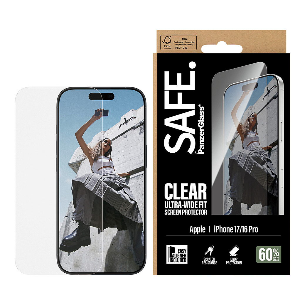SAFE Tempered Glass Screen Protector for iPhone 17 / 16 Pro / UWF - 2
