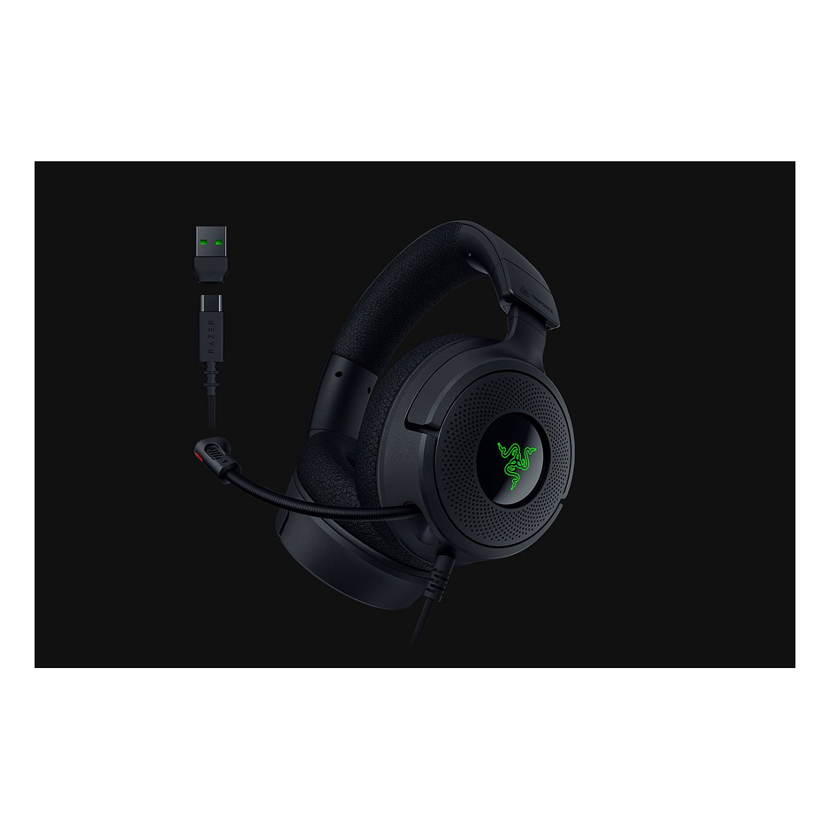 Kufje Gaming Razer Kraken V4 X / Wired / USB Type-C / 40mm / 7.1 Surround / Mikrofon - Zezë - 10