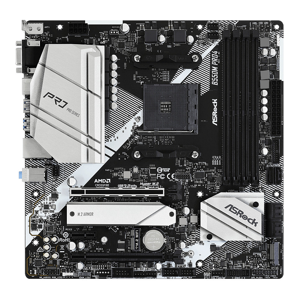 Pllakë Amë AM4 ASRock B550M PRO4 mATX - 2