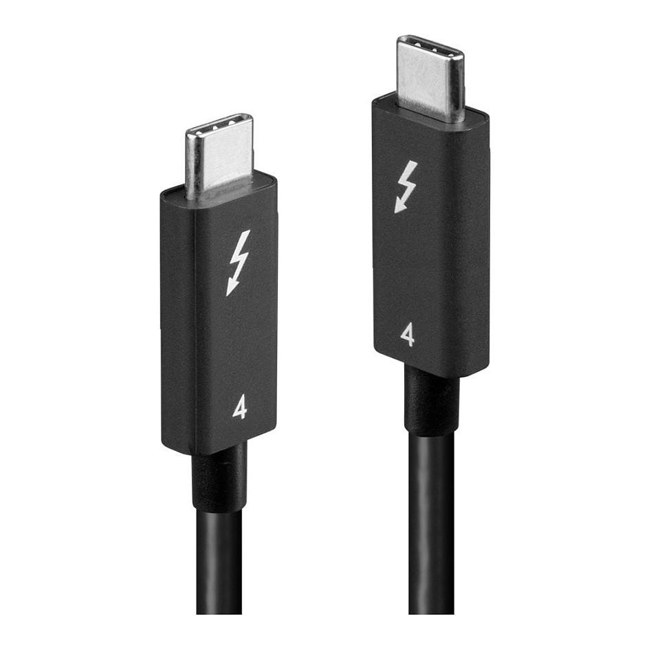 Kabllo Thunderbolt 4 LINDY 31121, USB-C në USB-C, 40 Gbps, 100 W, 2 m - Zezë