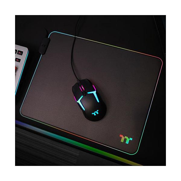Mauspad Gaming Thermaltake Level 20 RGB / 370 × 290 mm / RGB / USB / Bazë kundër rrëshqitjes – Zezë - 4