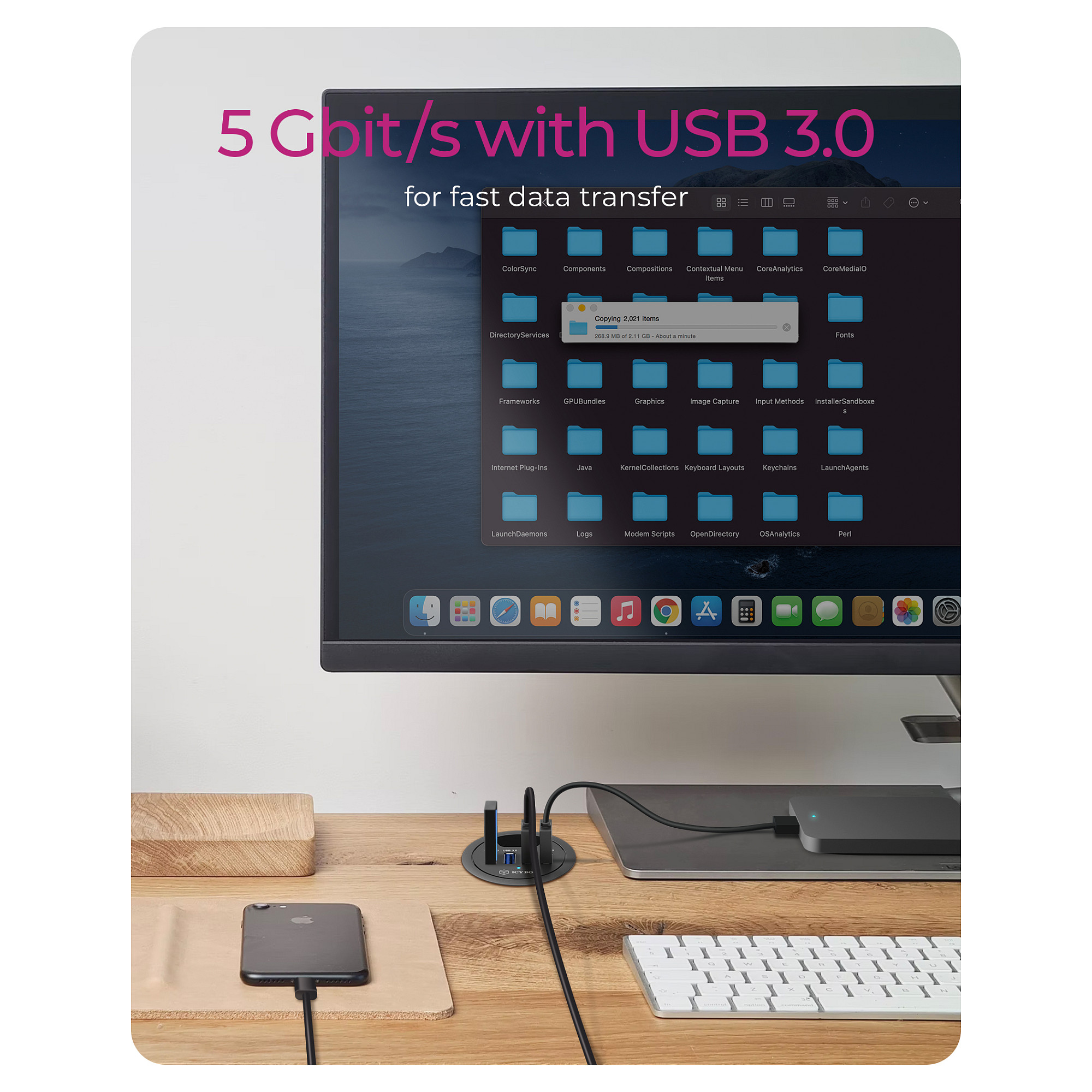 HUB ICY BOX USB 3.0 4x USB Type-A / Desktop - 8