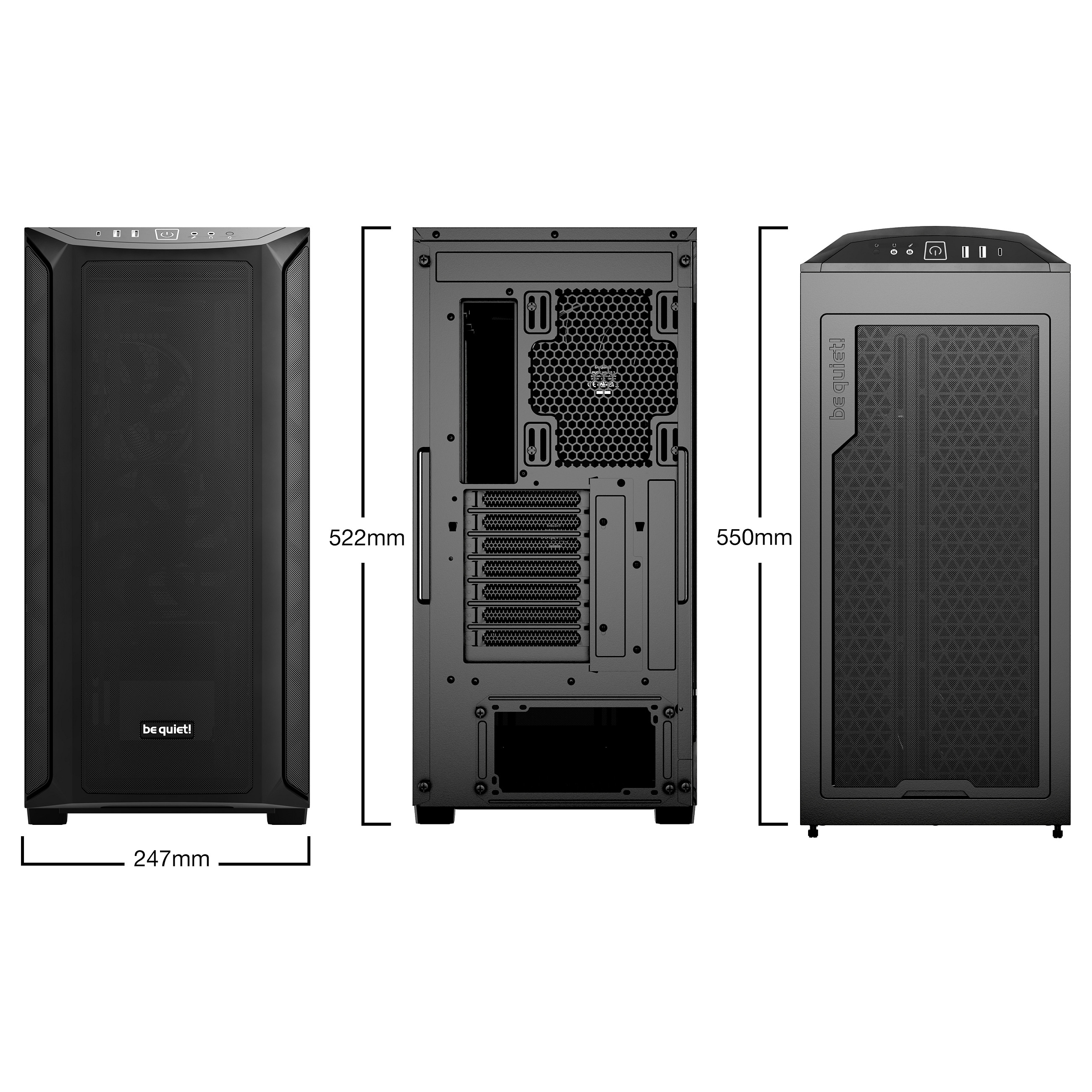 Kasë Midi be quiet! SHADOW BASE 800 – Zezë - 2