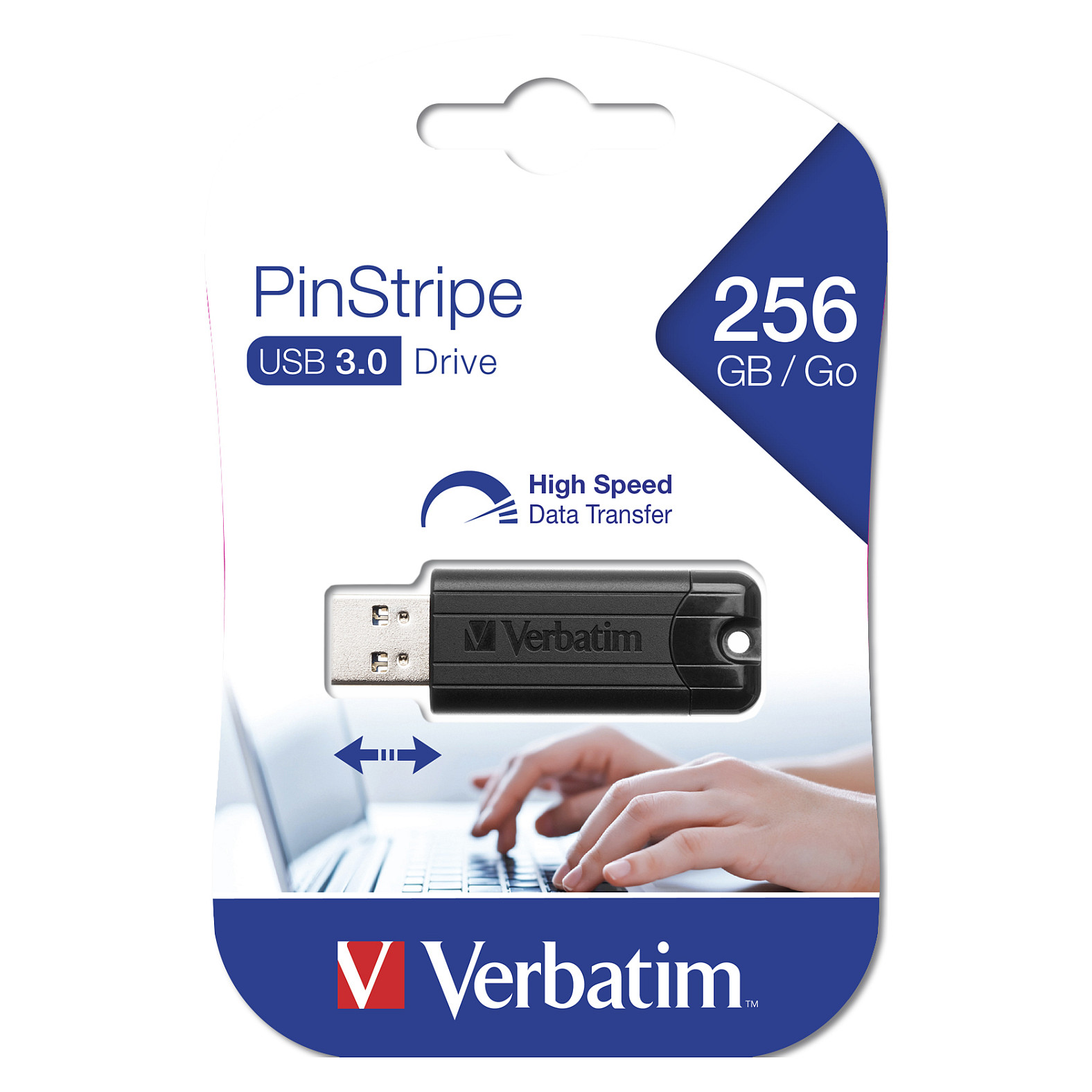 USB Flash Drive Verbatim Store'n'Go PinStripe / 256GB / 3.2 – Zezë - 5