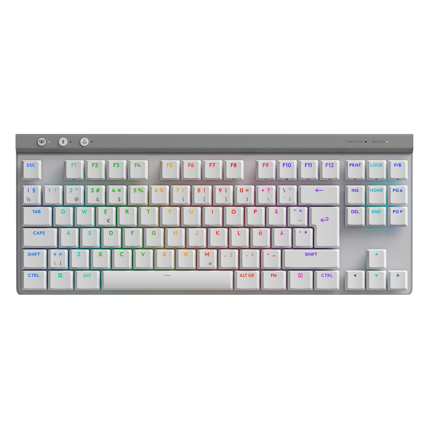 Tastierë Gaming Logitech G 920-012551 / Wired & Wireless / QWERTY / Mekanike / RGB LED - Bardhë