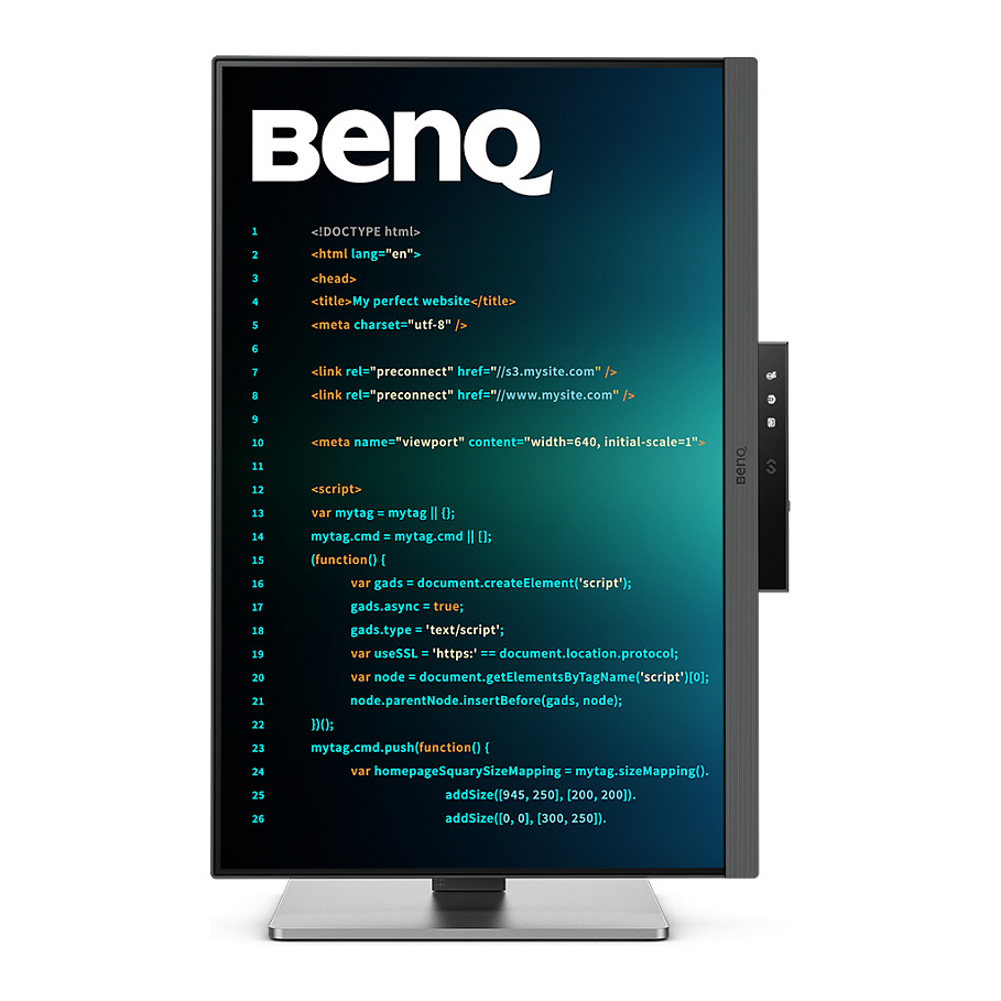 Monitor BenQ RD240Q / 24.1″ / WQXGA IPS LCD / 60Hz / 5ms / HDMI + DP + USB-C / Speaker - Zezë - 7