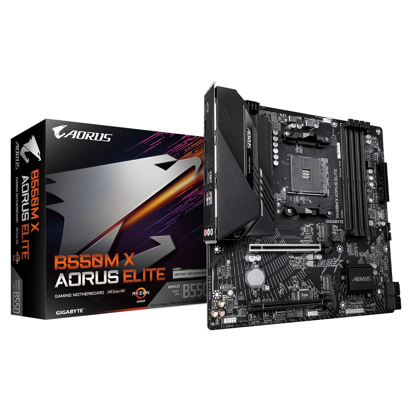 Pllakë Amë Gigabyte B550M X AORUS ELITE / AMD AM4 / DDR4 / Micro-ATX
