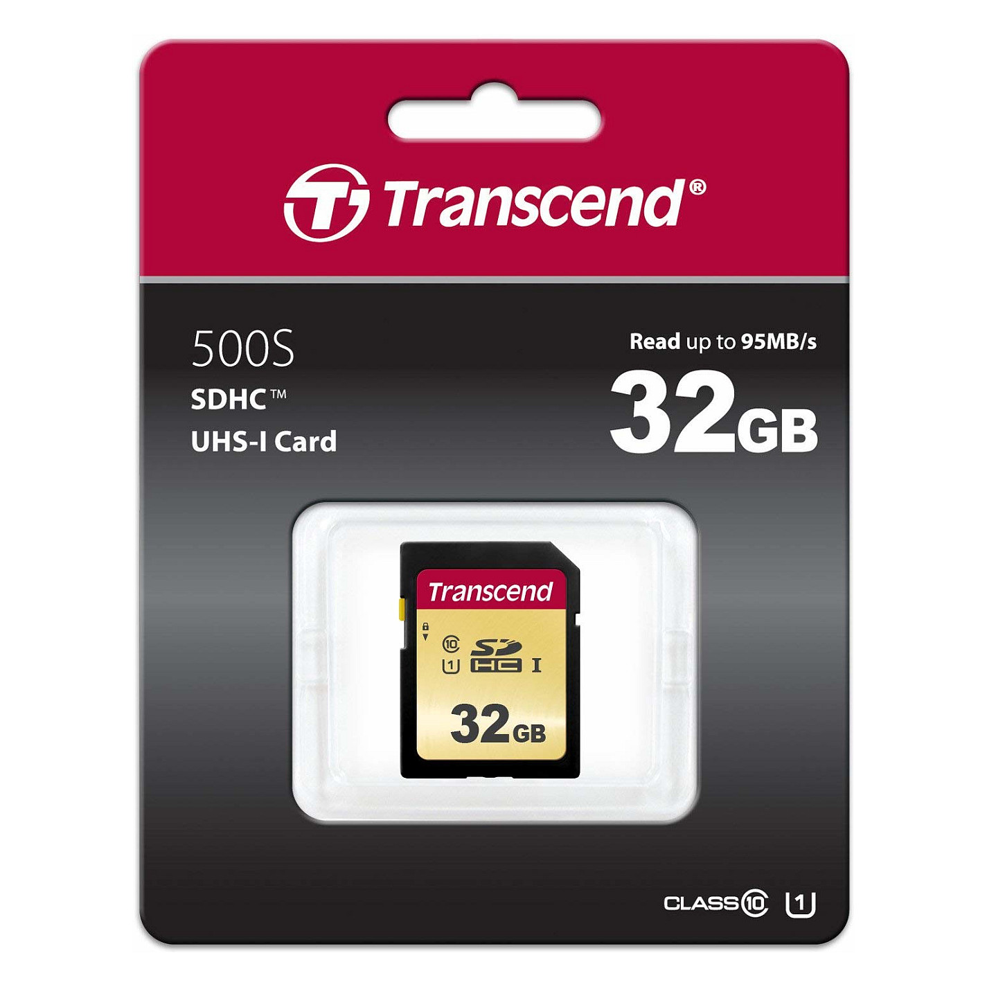 Kartë Memorie SD CARD 32GB Transcend SDHC SDC500S 95/60 MB/s - 2
