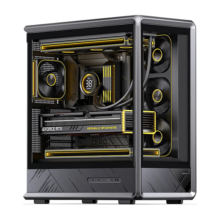 Kasë PC Jonsbo D401 / Midi Tower / ATX / Tempered Glass - Zezë - 9