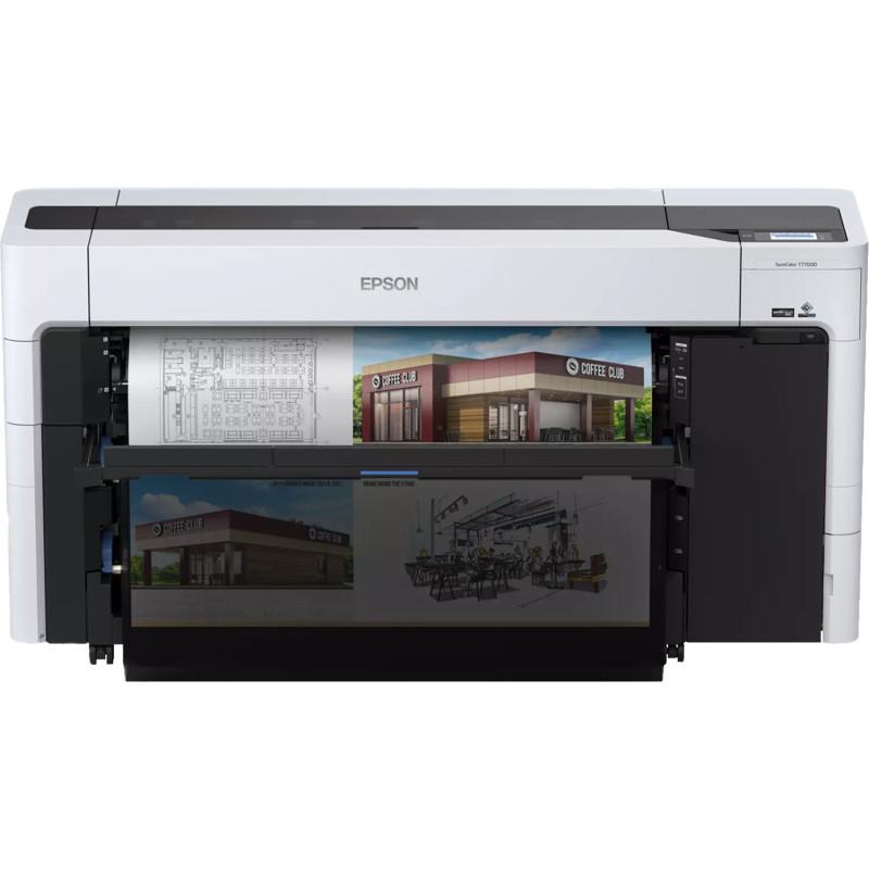 Printer Large Format Epson SureColor SC-T3700DE, 6 Ngjyra, 24-inch, 2400 × 1200 DPI, Dual Roll - Bardhë - 2