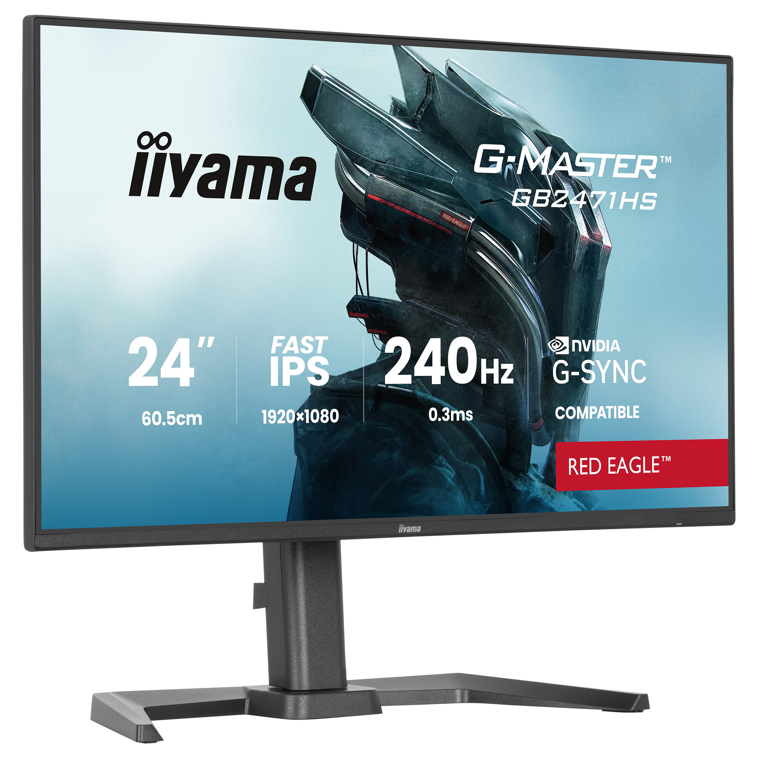Monitor Gaming iiyama G-Master GB2471HSU-B1 / 23.8"/ Full HD Fast IPS / 240 Hz / 0.3 ms / HDMI+USB+HDCP - Zezë - 4