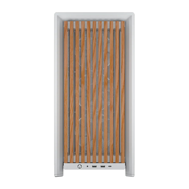 Kasë PC Corsair FRAME 4000D WOOD RS / Mid Tower / E-ATX / 3x 120mm + 1x 120mm RS Fan / Tempered Glass / Wood / 360mm Radiator - Bardhë/Wood - 2