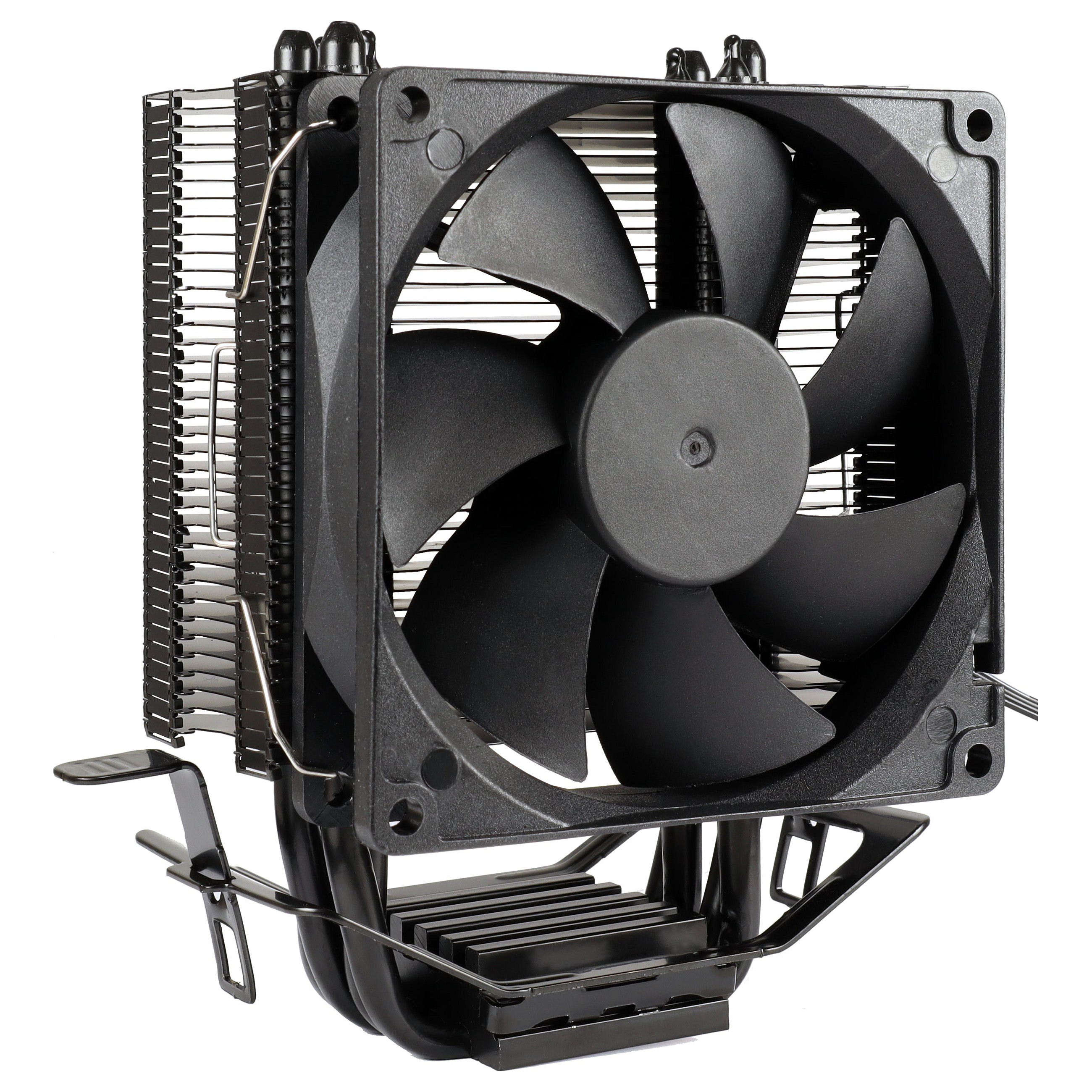 Ftohës për Procesor Inter-Tech BULK 4P90 / 125W TDP / 4×6mm Heatpipe / 92mm PWM Fan – Zezë - 1