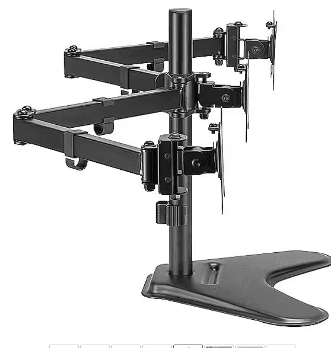 Mbajtëse për Monitor LogiLink BP0217 / 3 Monitorë / 17–27" / deri 7kg për Monitor / VESA 75x75 & 100x100 / Rotacion 360° - Zezë - 3