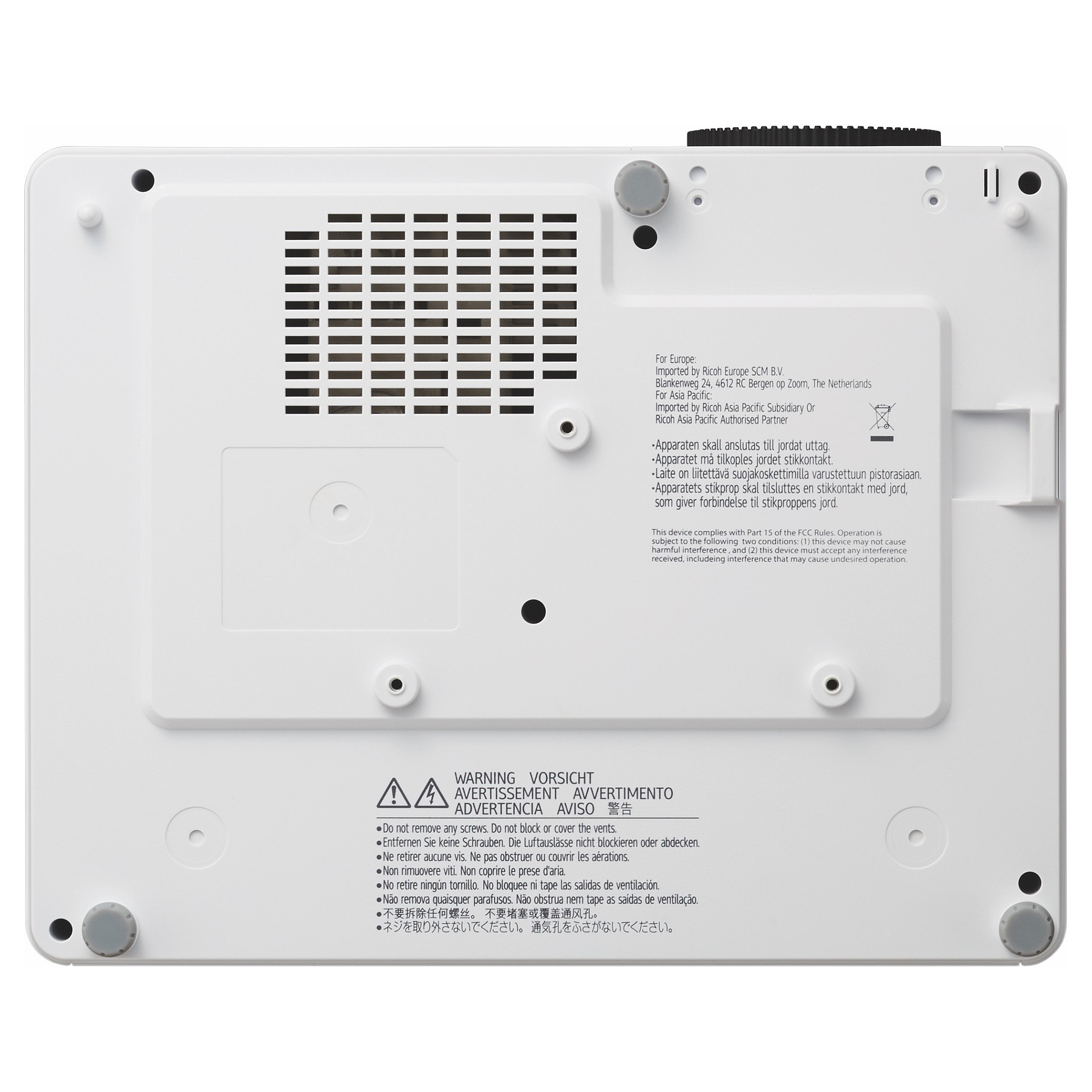 Projektor Ricoh PJ WUL5860 / DLP‑Laser / 4000 ANSI lumens / WUXGA / HDMI+USB+VGA – Bardhë - 8