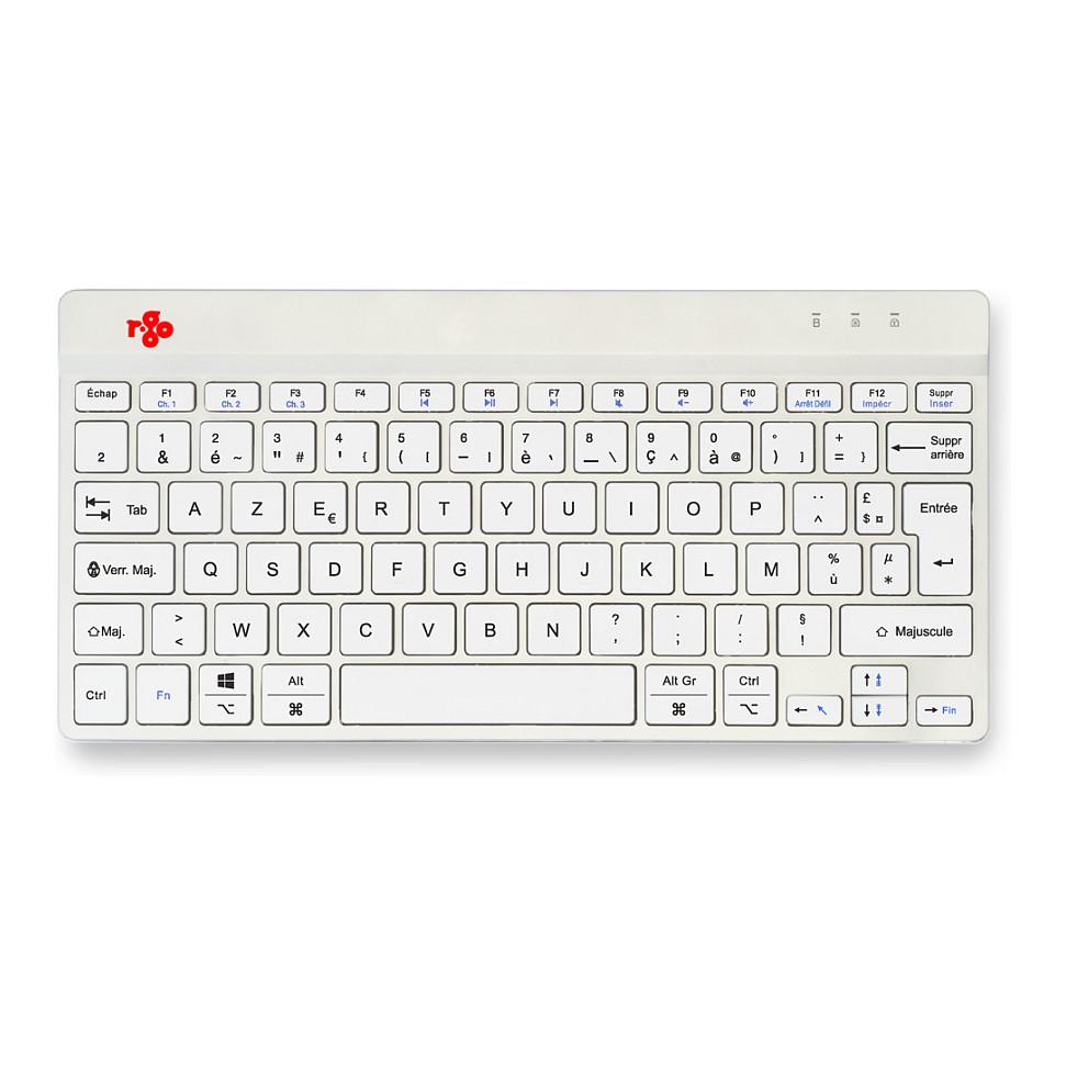 Tastierë pa kabllo R-Go Tools R-Go Compact Break / AZERTY / Scissor / Bluetooth / Mini - Bardhë - 6