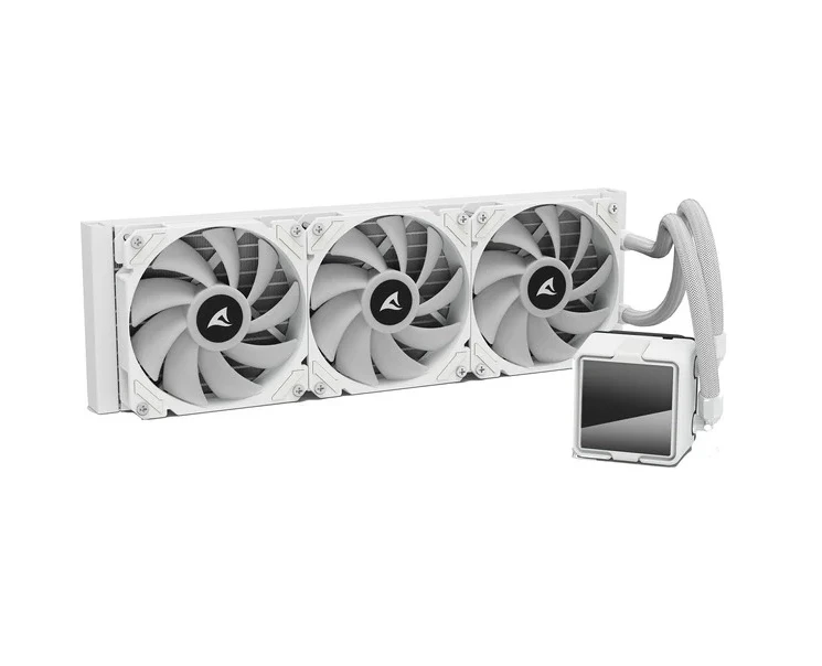 Ftohës për Procesor Sharkoon S60 ARGB / AIO Liquid Cooler / 360mm Radiator / 3×120mm ARGB PWM Fans – Bardhë