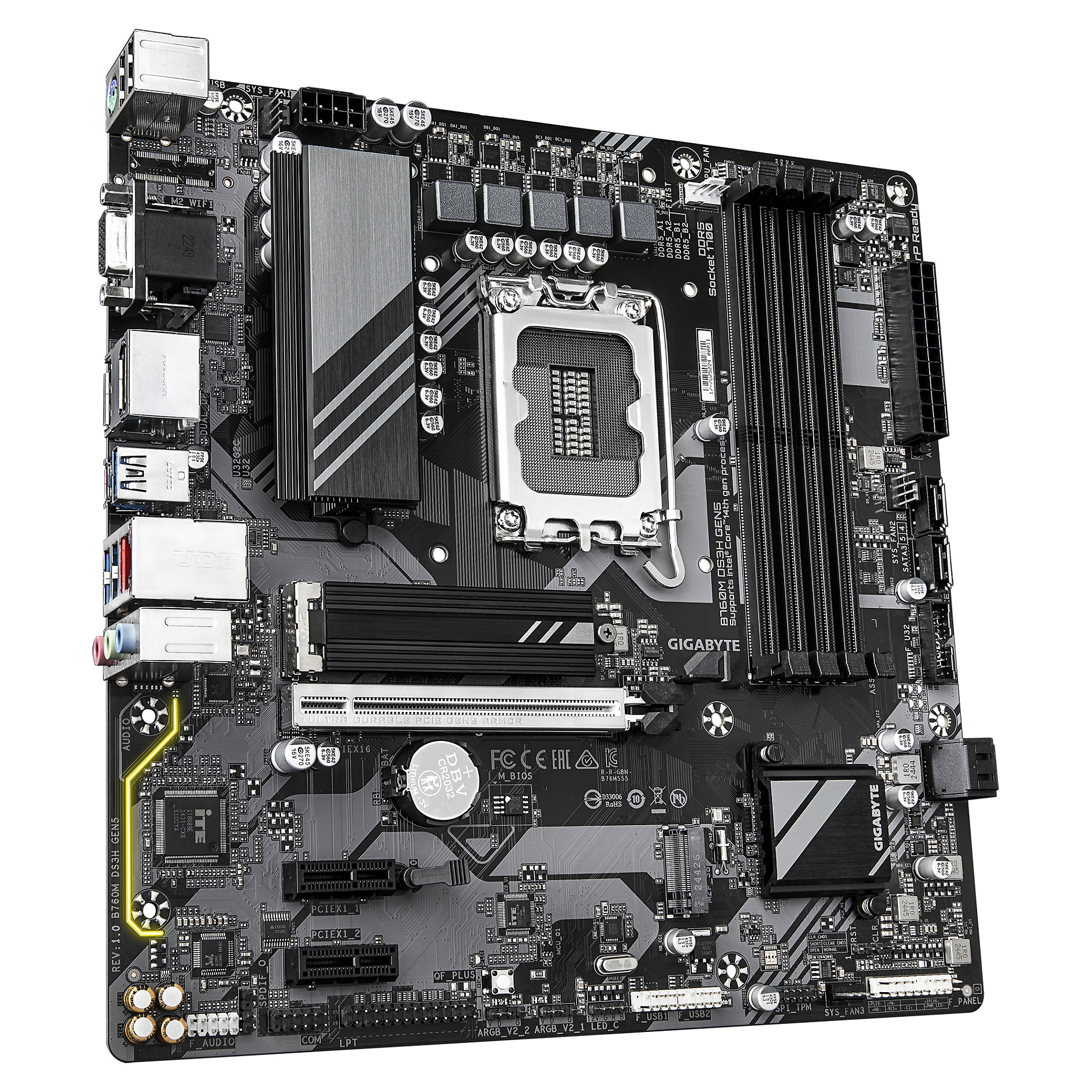 Pllakë amë 1700 Gigabyte B760M DS3H Gen5 ATX - 3