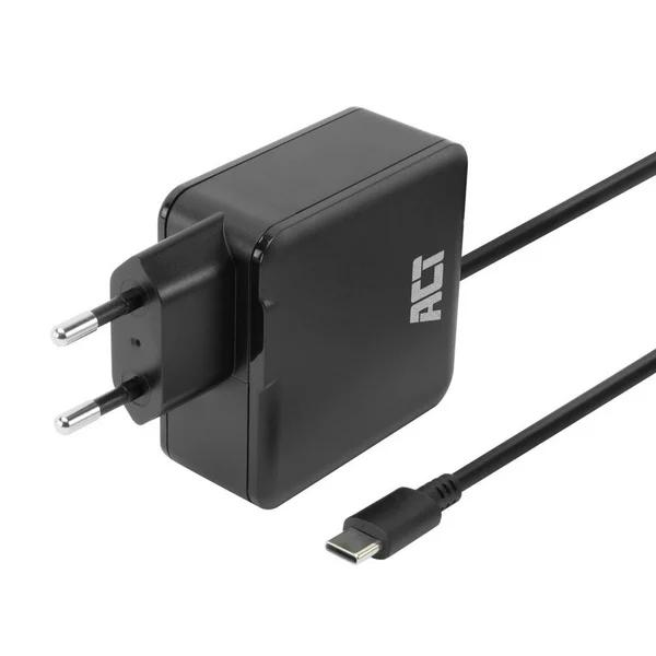 Karikues USB-C për Laptop ACT AC2010, 65W, Power Delivery 3.1, PPS, 5 Profile PD, Kabllo 2m - Zezë