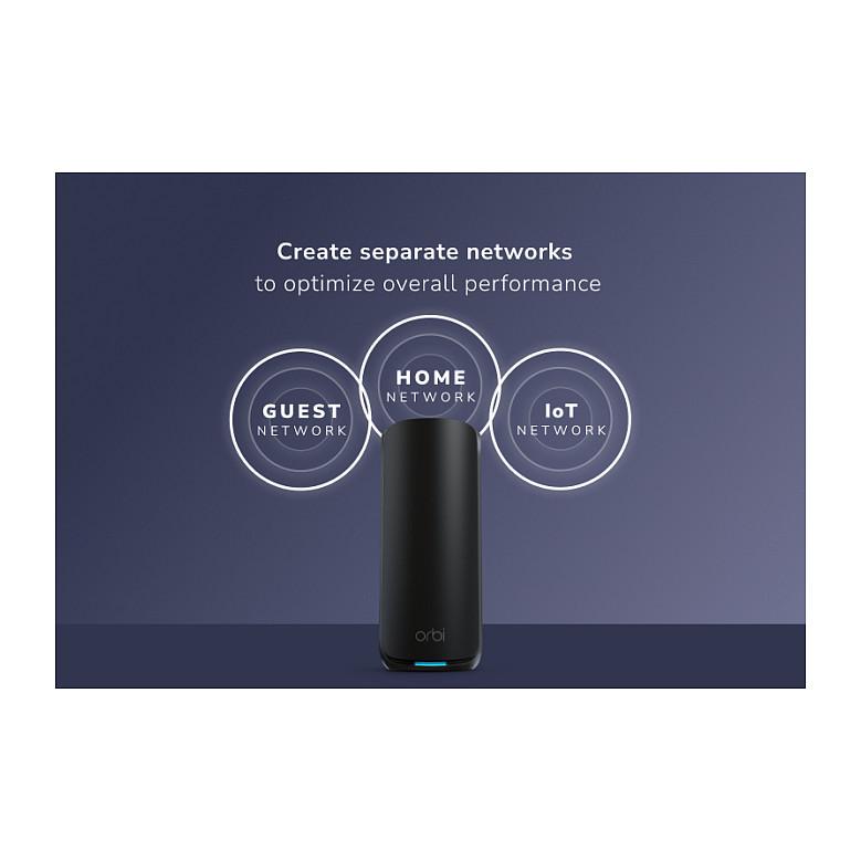 Sistem Mesh Wi-Fi NETGEAR Orbi 870 RBE873, Wi-Fi 7 BE21000, Tri-Band, 3-Pack, 1× 10GbE WAN + 4× 2.5GbE LAN - Zezë - 5