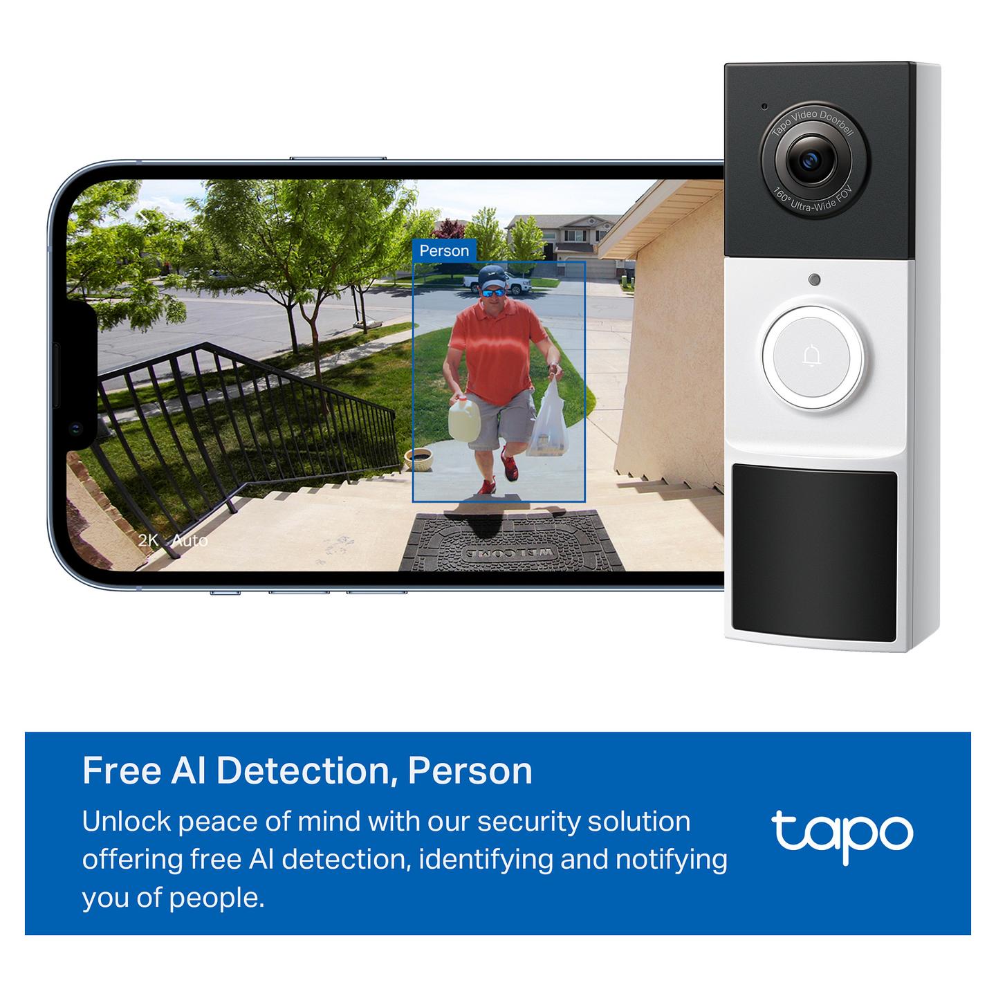 Kamera Sigurie IP CCTV TP-Link Tapo D210, 2K 3MP, 2304 × 1296, Wi-Fi, 160°, IP65, Bateri 180 Ditë - Bardhë - 23
