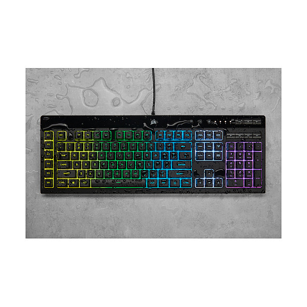 Tastierë Gaming Corsair K55 RGB PRO / Full-Size / Membrane / AZERTY Francez / RGB / 6 Macro Keys / Anti-Ghosting / USB - Zezë - 9