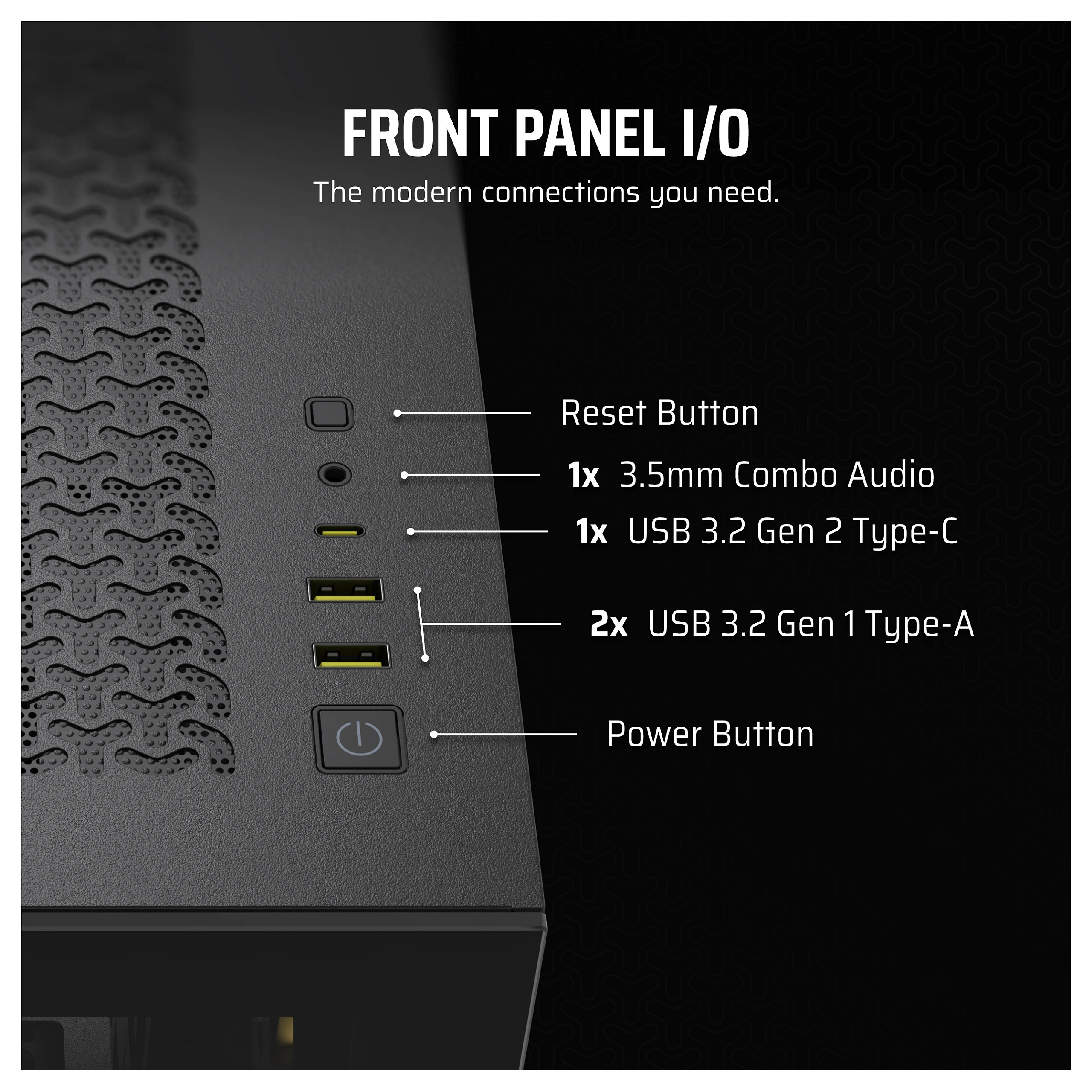 Kasë PC Corsair iCUE LINK 3500X RGB / Mid Tower / ATX / 3x 120mm RGB Fan / Tempered Glass - Zezë - 11