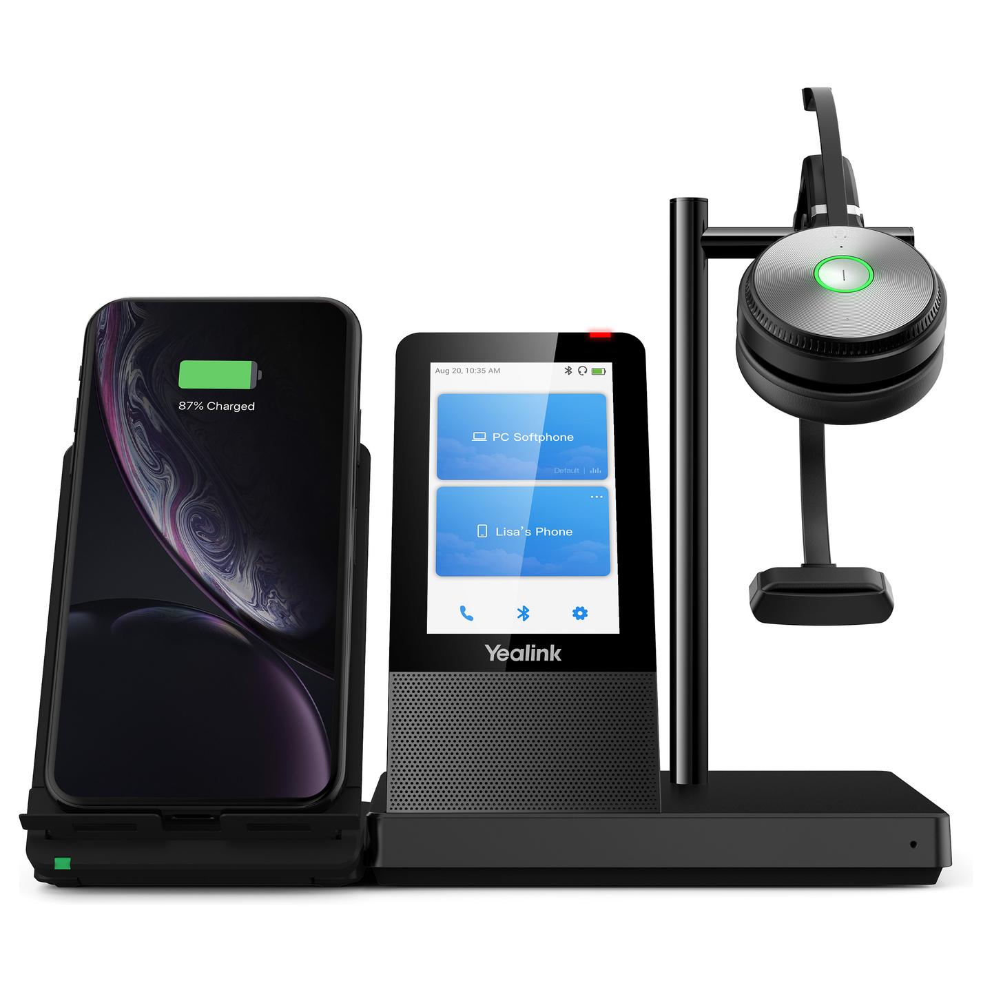 Kufje pa kabllo Yealink WH66 Mono UC / DECT / Mono / 160m / 13 orë / UC / Mikrofon me reduktim të zhurmës - Zezë - 4