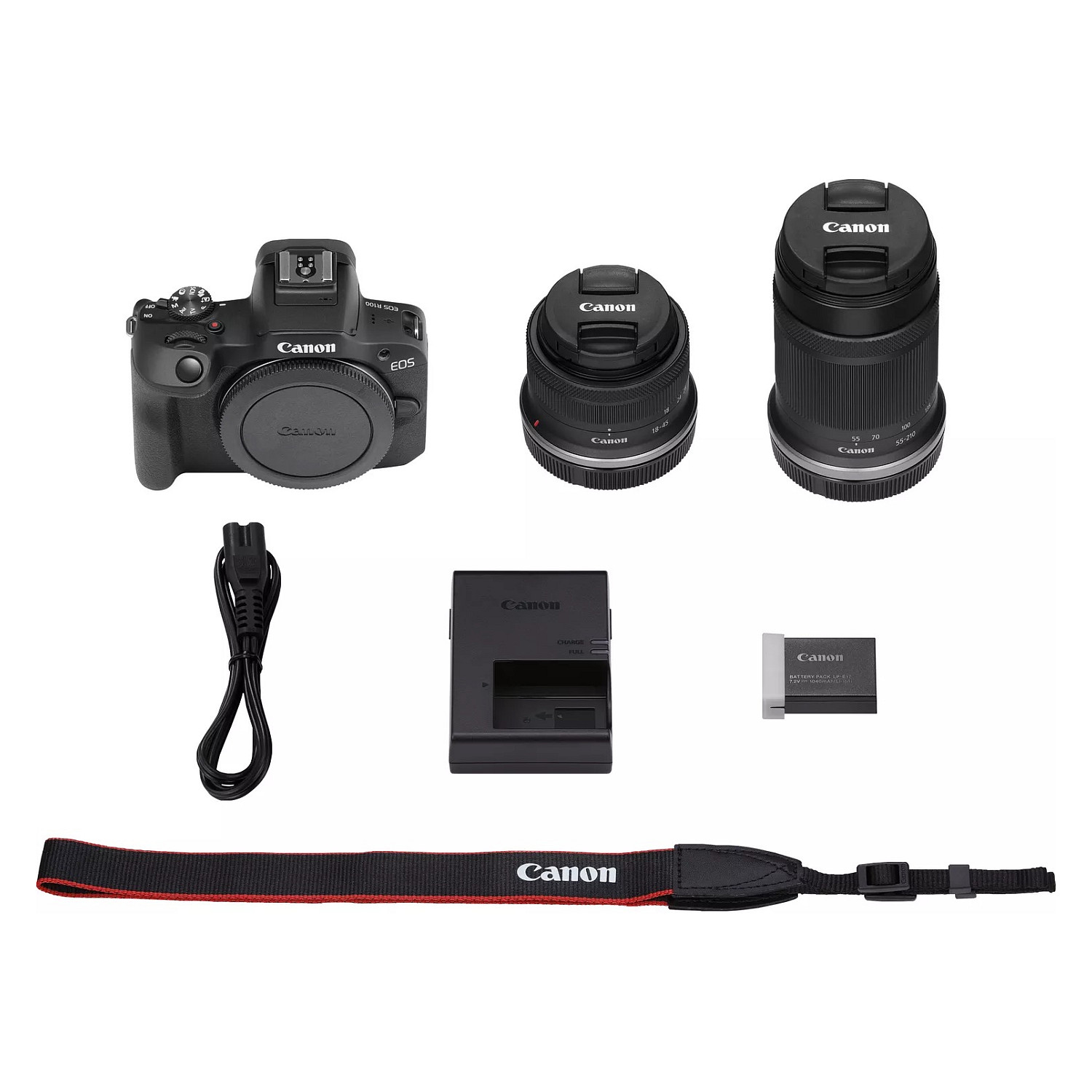Kamerë digjitale Canon EOS R100 / APS-C / 24.1MP / 4K / RF-S 18-45mm F4.5-6.3 IS STM + RF-S 55-210mm F5-7.1 IS STM - Zezë - 5