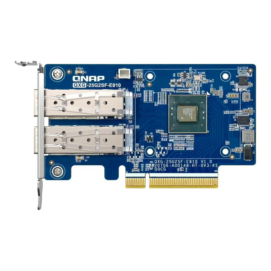 Karta të Rrjetit QNAP QXG-25G2SF-E810, PCI Express 4.0 x8, 2x 25 Gigabit SFP28, 10/25Gbps, Intel E810-XXVAM2, Low Profile + Full Height - Blu - 7