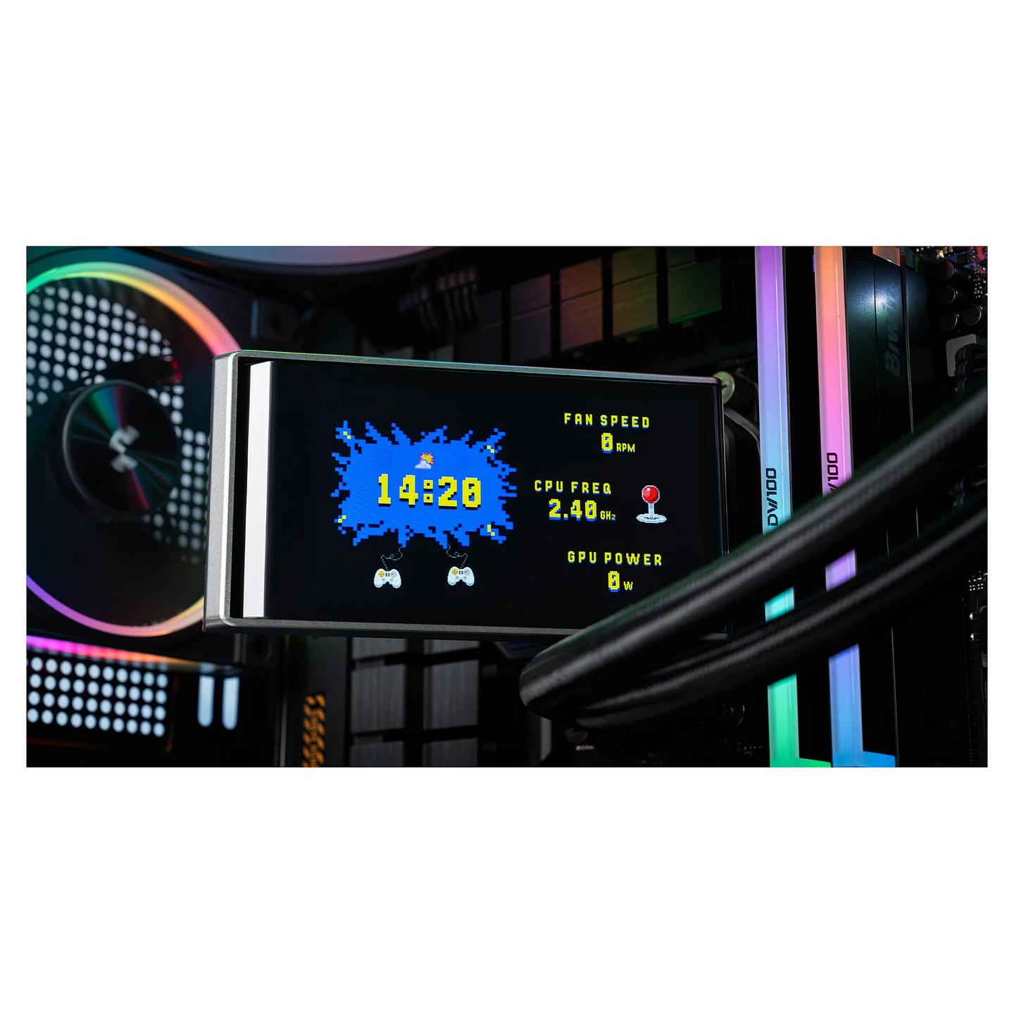 Ftohës për Procesor DeepCool LT360 VISION ARGB / 360mm / AIO / LCD – Zezë - 10