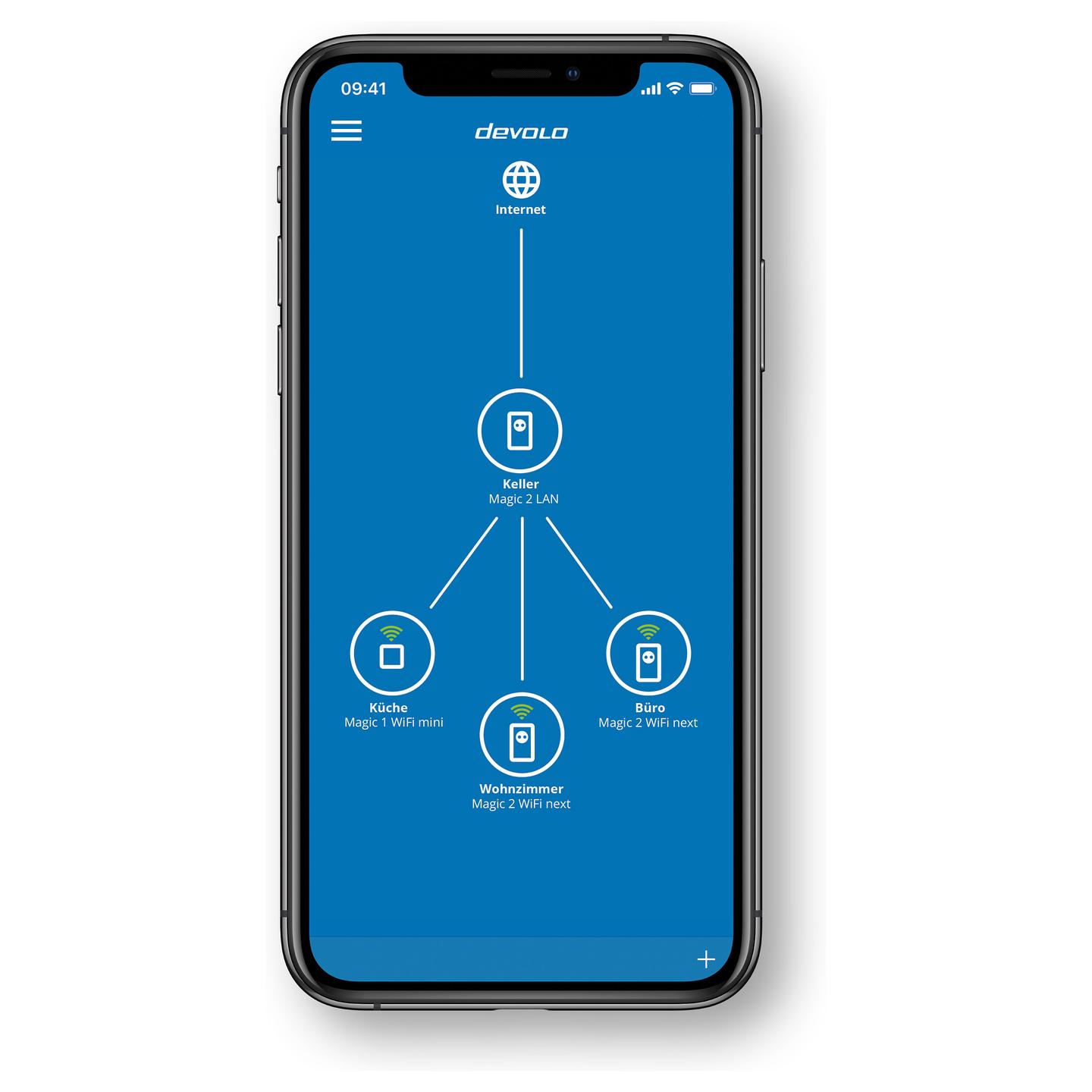 Power-LAN devolo Magic 2 WiFi next Single, 2400Mbps, G.hn, Wi-Fi 5, 2× Gigabit Ethernet, 10/100/1000Mbps, Mesh, MIMO - Bardhë - 10