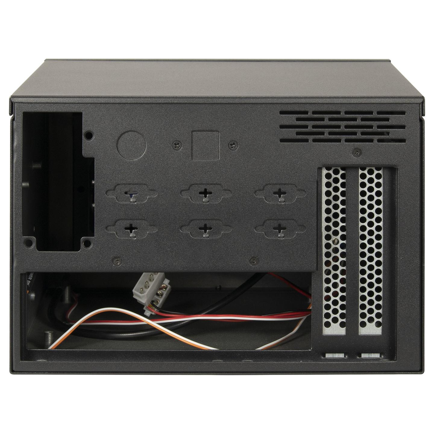 Kasë Inter-Tech IPC S31B, Mini-ITX, Mini-Tower, 1x 80mm Fan, 2x USB 2.0 - Zezë - 2