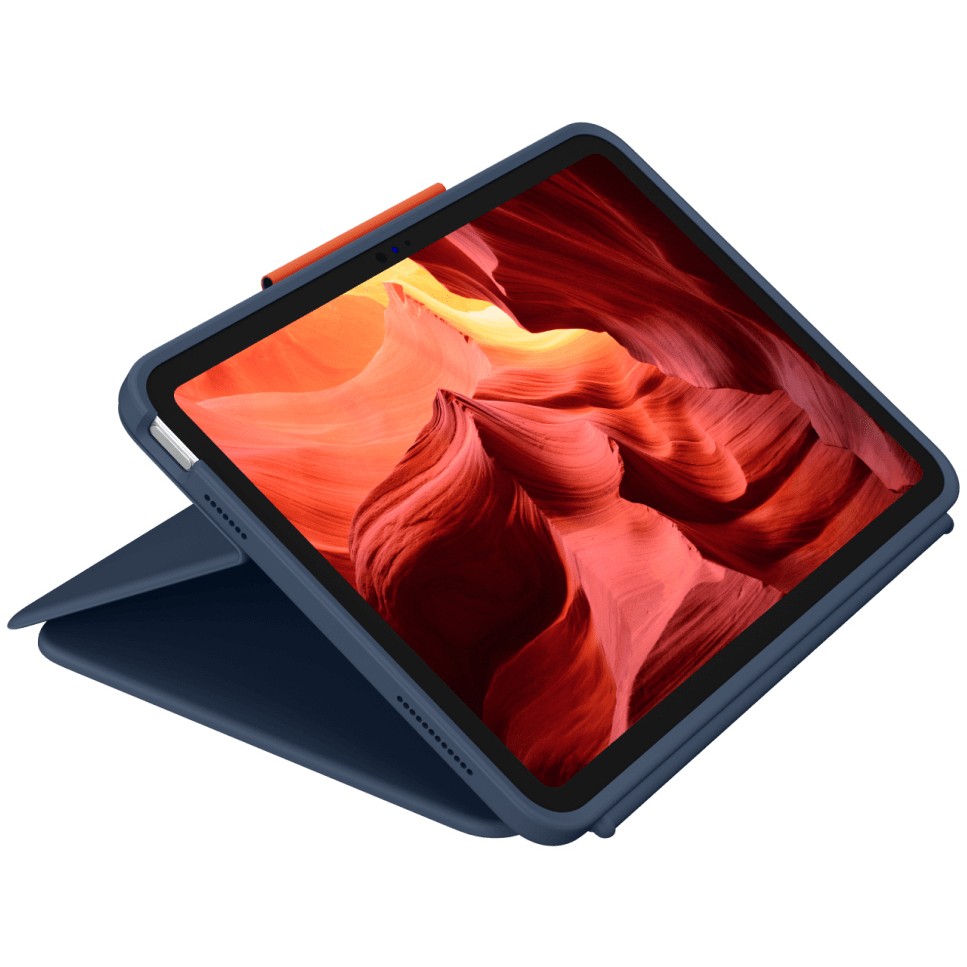 Këllëf me Tastierë Logitech Rugged Combo 4 / për iPad 10.9" / Gjenerata 10 / AZERTY / Smart Connector – Blu - 4