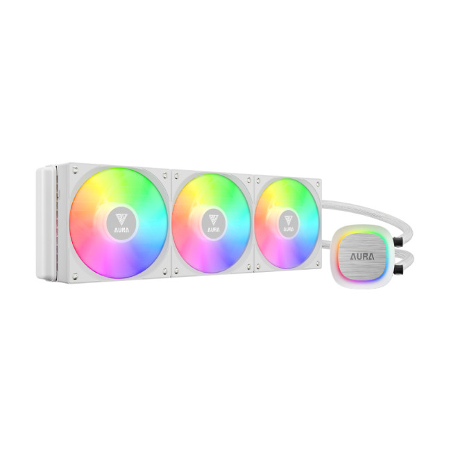 Ftohës për Procesor Gamdias Aura GL360 V2 WH / 360mm / 3x120mm / ARGB / PWM / AIO - Bardhë - 2