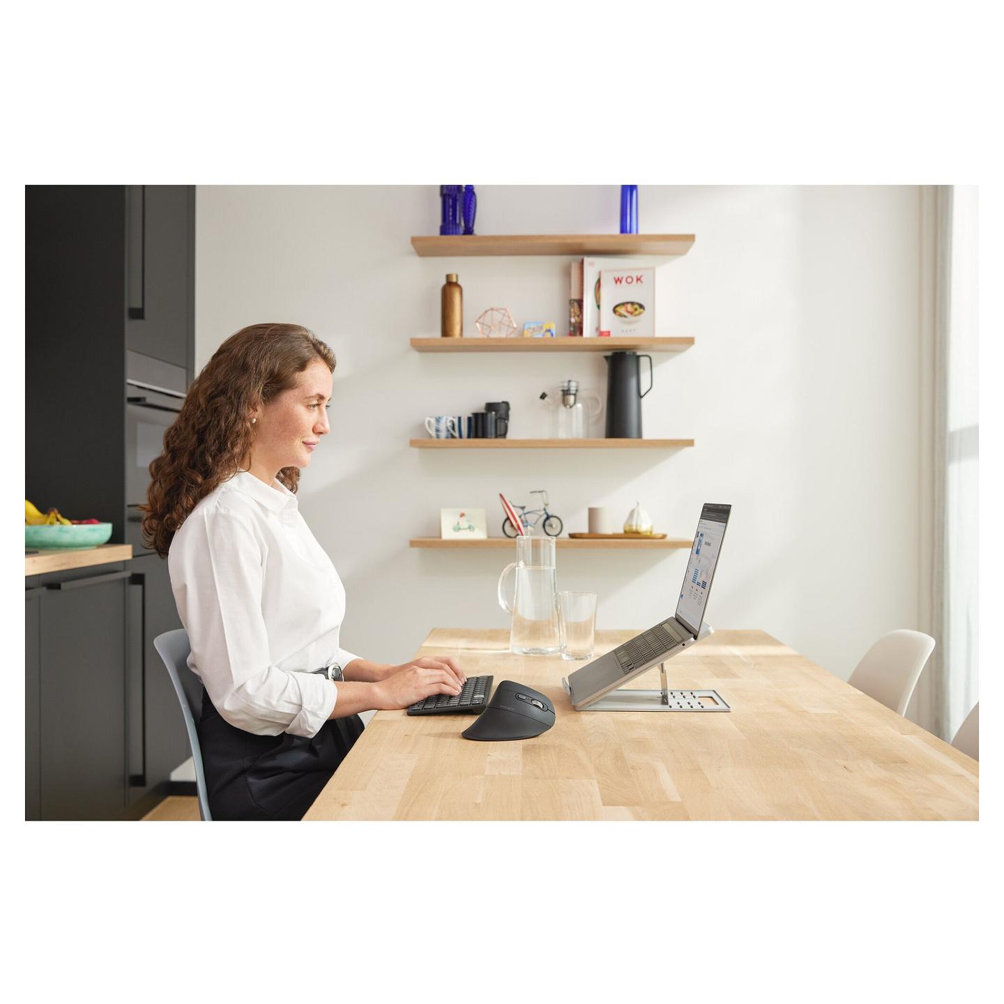Maus pa Kabllo Kensington Pro Fit Ergo MY630 EQ / Vertikal / 2400 DPI / 6 Butona / Bluetooth / Wireless 2.4 GHz / USB-C - Zezë - 14