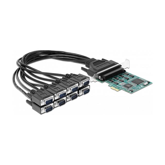 Kartë Zgjerimi PCI Express Delock 90411 / PCIe 1.1 x1 / 8x RS-232 DB9 / 921.6Kbps / SystemBase 16C1058PCI
