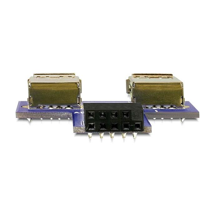Adapter USB DeLOCK 41824, 9-Pin 2.54 mm në 2x USB 2.0 Type-A Femër - 2