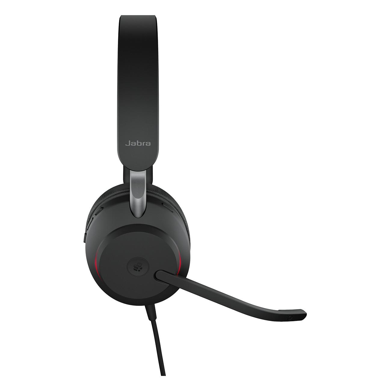 Kufje me kabllo Jabra Evolve2 40 MS / USB-A / Stereo / 40mm / Microsoft Teams / Mikrofon me reduktim të zhurmës - Zezë - 4