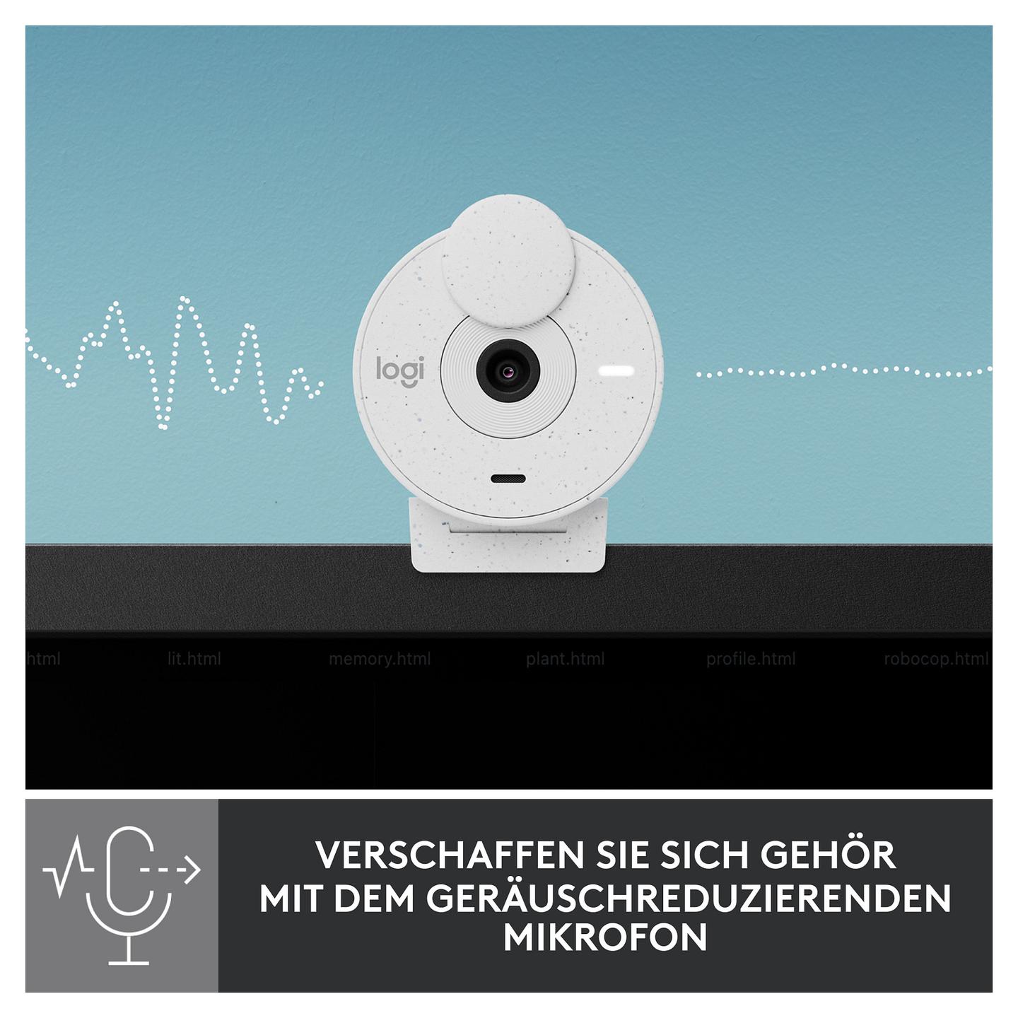 Webcam Logitech Brio 300, Full HD 1080p, 2MP, USB - Bardhë - 10
