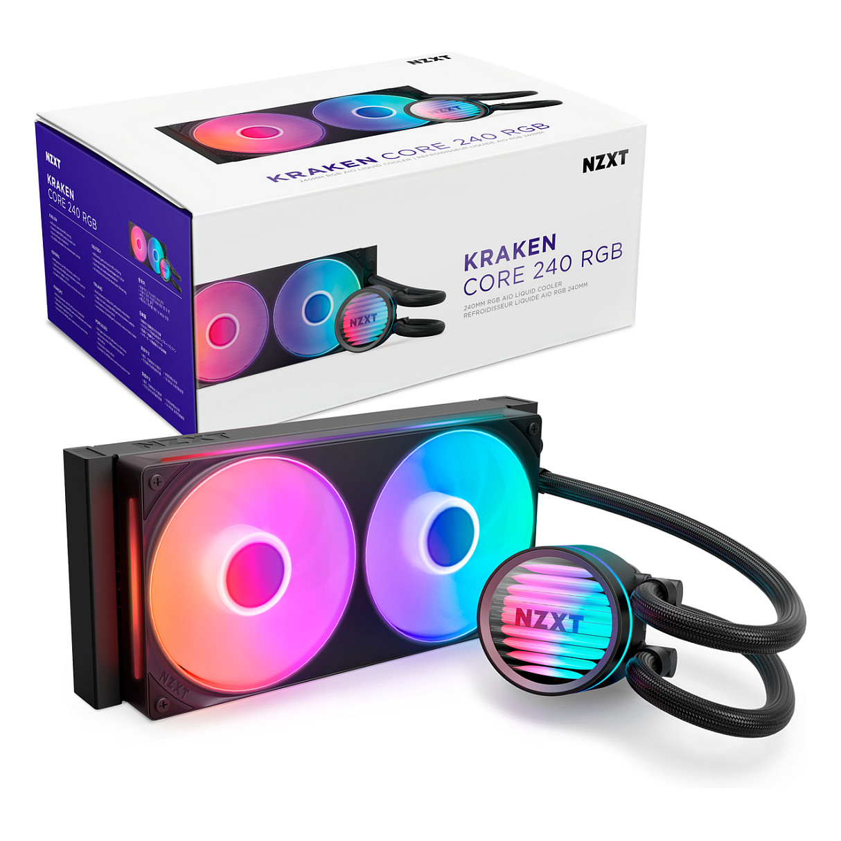 Ftohës për Procesor NZXT Kraken Core 240 RGB / 240mm / AIO / RGB / LCD - Zezë - 2