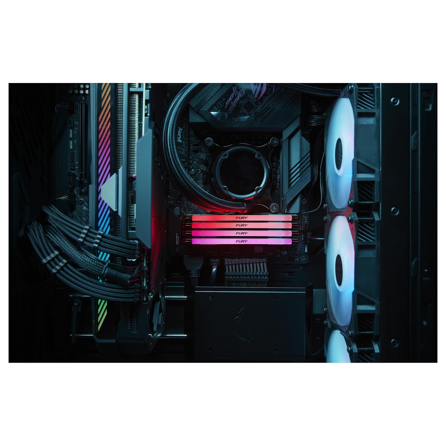 Memorie DDR5 Kingston FURY Renegade RGB, 32GB (2x16GB), 6400MHz, CL32, 288-pin, 1.4V - Zezë - 12