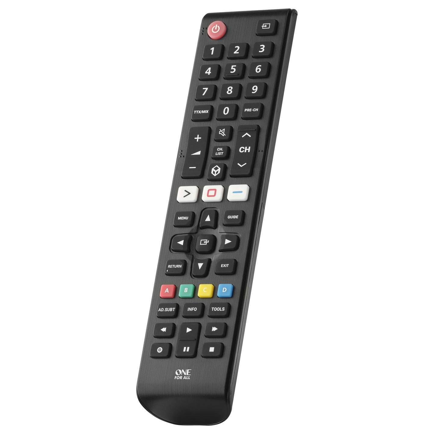 Telekomandë One For All URC4910, për TV Samsung, IR, 3, Funksion Mësimi - Zezë - 2